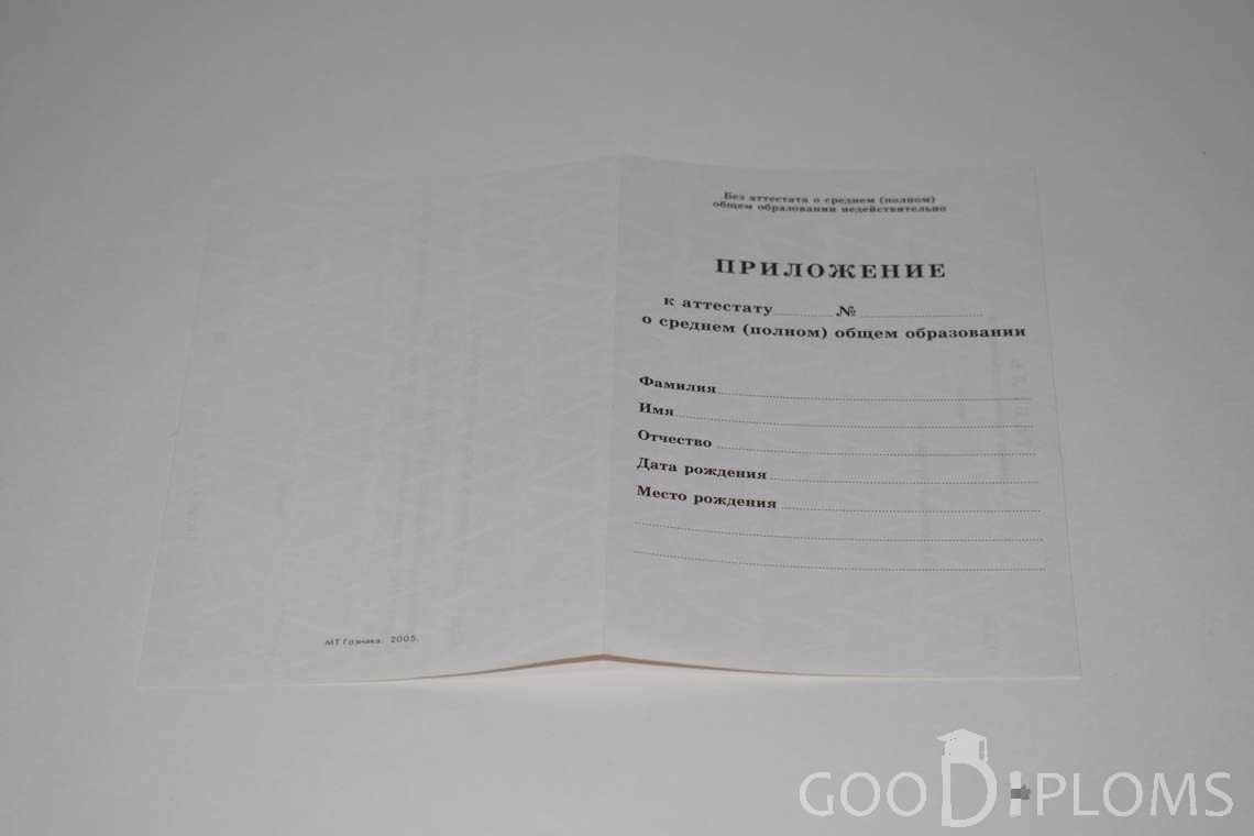 Приложение к Аттестату За 11 Класс период выдачи 1994-2007 -  Тернополь
