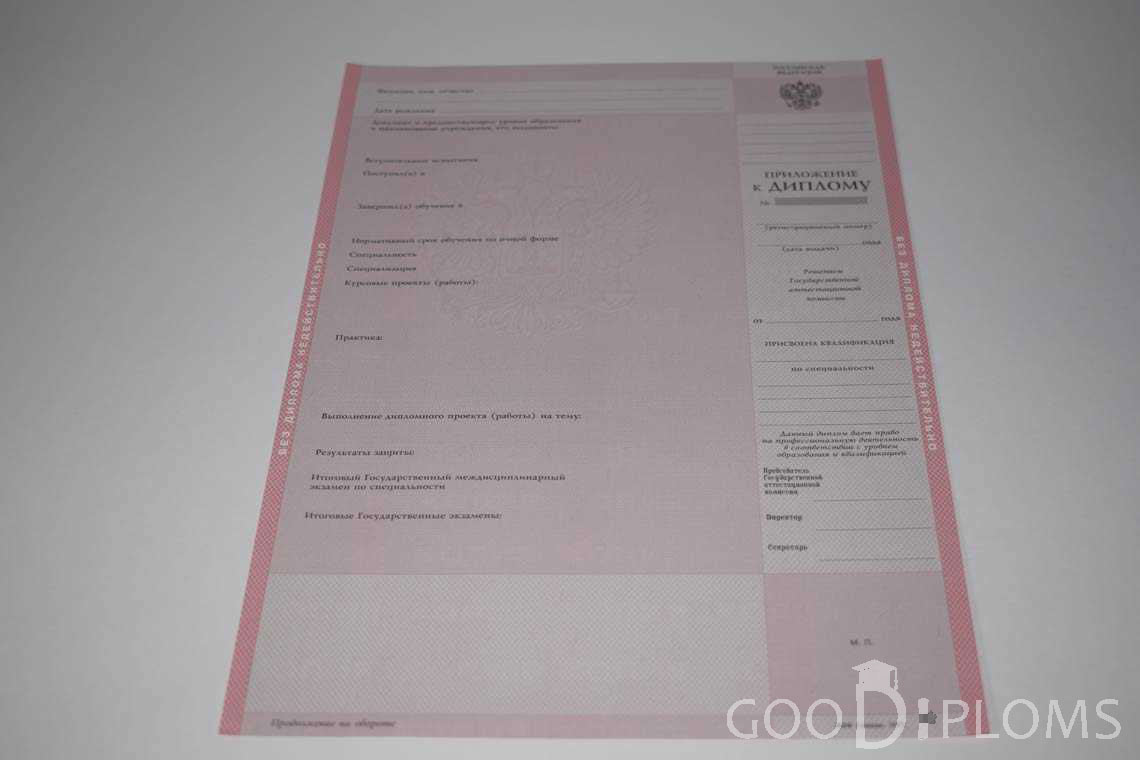 Приложение к Диплому Техникума период c 1997 по 2002 год - Тернополь