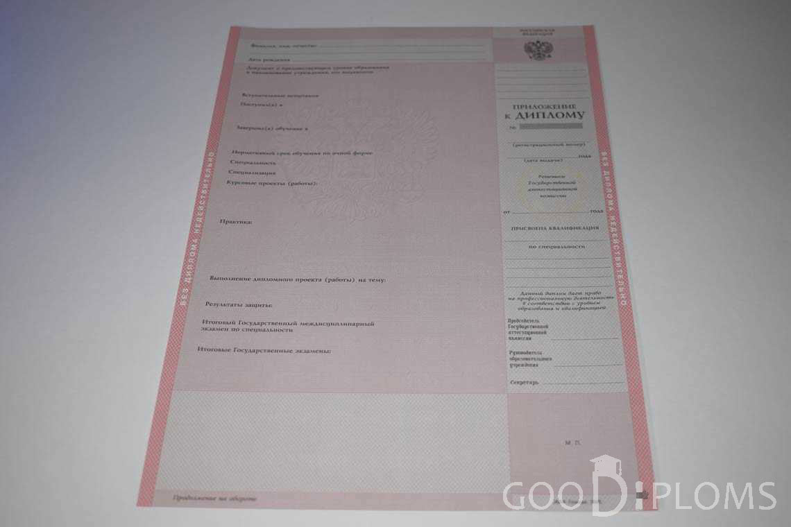 Приложение к Диплому Техникума с Отличием  в период c 2003 по 2007 год - Тернополь
