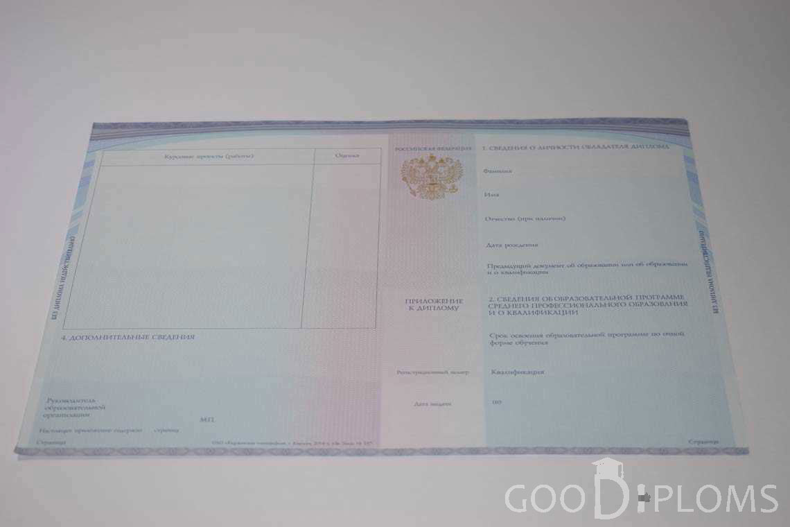 Приложение к Диплому Техникума с Отличием в период c 2014 по 2025 год - Тернополь